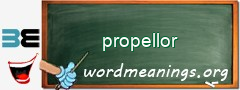 WordMeaning blackboard for propellor